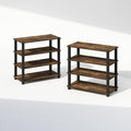 Furinno Turn-S-Tube 4-Tier Multipurpose Standing Shelves, Amber Pine/Black, Set of 2