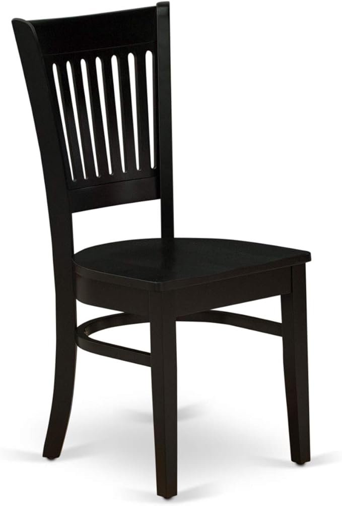 East West Furniture LGVA7-BLK-W 7 Piece Kitchen Table & Chairs Set Consist of a Rectangle Dining Room Table with Butterfly Leaf and 6 Dining Chairs, 42x84 Inch, Black