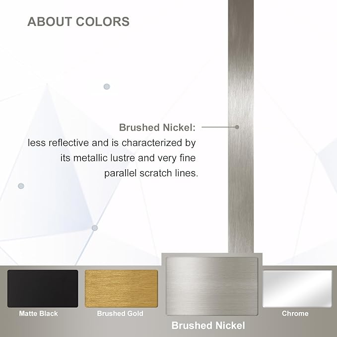 ANDY STAR Brushed Nickel Mirror 30x40 Inch, Rectangle Bathroom Mirror for Wall, Large Scalloped Wall Mirror in Anti-Rust Stainless Steel Metal 1’’ Frame, Wall Mounts Horizontally or Vertically