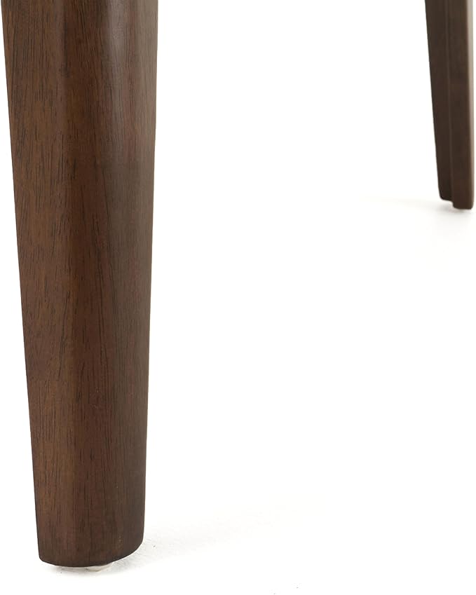 Mid-Century Modern Solid Wood Dining Table with Tapered Lesg for 4 People, 47.2inch, Kitchen or Living Room Furniture, Walnut