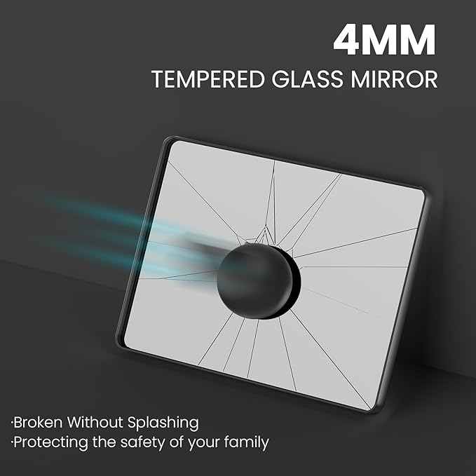 Gold Bathroom Mirror, 60x30 Inch Brushed Gold Metal Frame Mirror for Wall, Rounded Rectangle Bathroom Vanity Mirror, Tempered Glass, Anti-Rust, Horizontal/Vertical