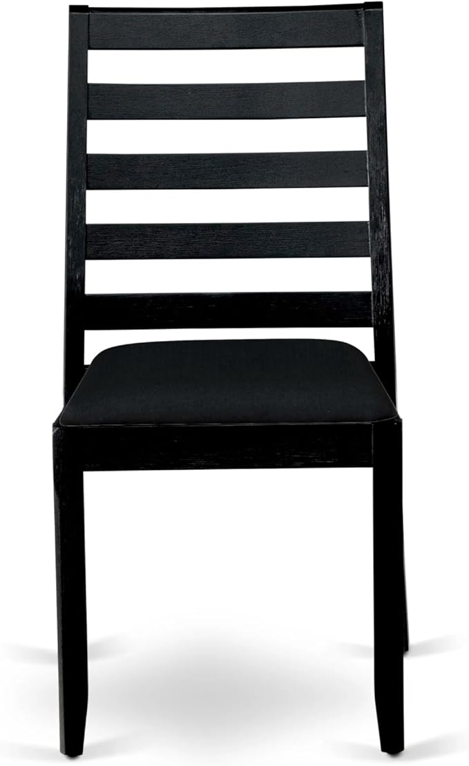 X07X1-B06-24 9-pc Modern Dining Room Table Set a Rectangular Dining Table and 2 wooden Benches and 7 Black Polyester Stackable Chair, 39x120 Inch, Wire Brushed Black