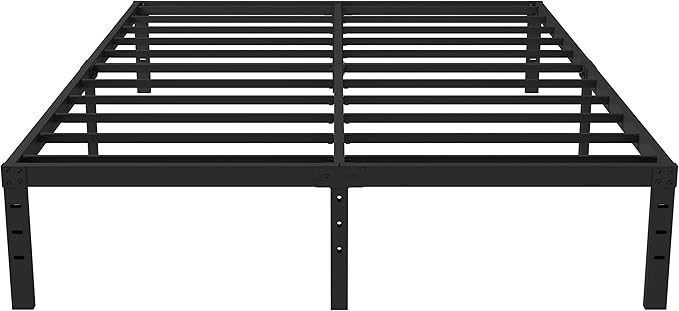 16 Inch California King Bed Frames No Box Spring Need, Platform Cal King Bed Frame with 14 Inch Storage, 3500 lbs Heavy Duty Metal Slats Support, Easy Assembly Mattress Foundation