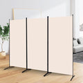 YASRKML Room Divider Folding Privacy Screens, Portable Room Divider Panel 3 Panel Partition Room Dividers Screen, Freestanding Room Partitions and Dividers Fabric Dividers for Room Separation, Beige