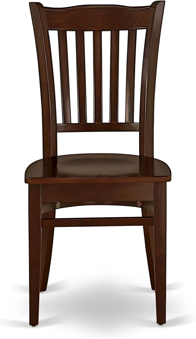 East West Furniture NDGR5-MAH-W 5 Piece Kitchen Table Set for 4 Includes a Rectangle Dining Table with Dropleaf and 4 Dining Room Chairs, 30x48 Inch, Mahogany