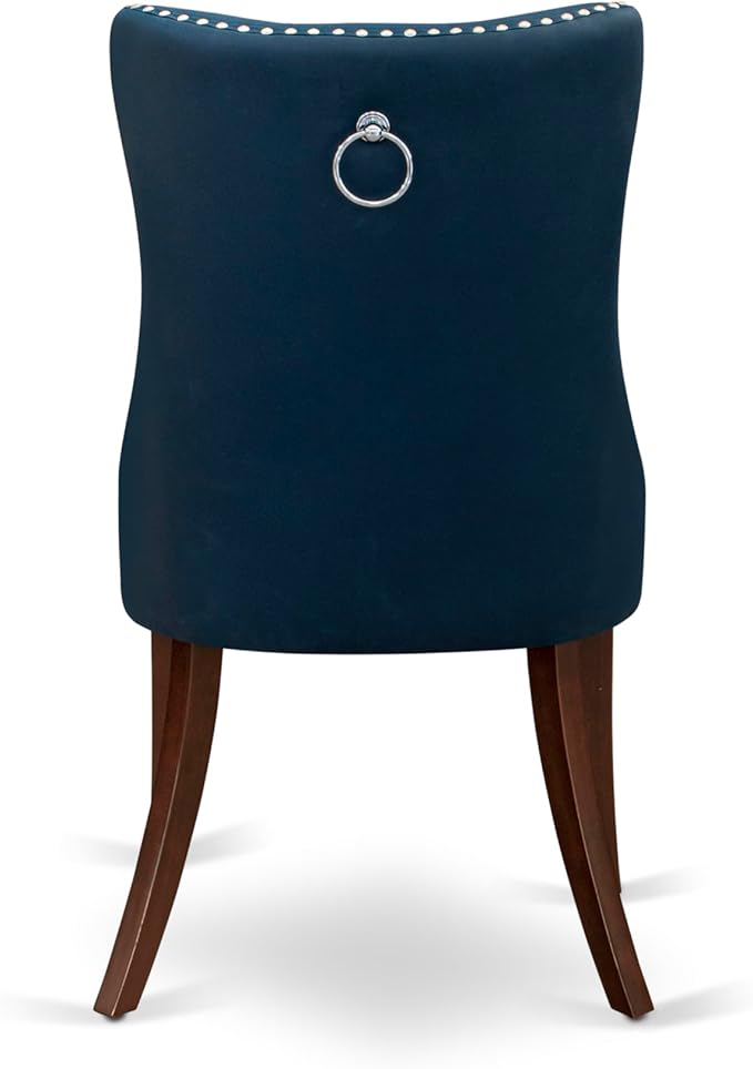 East West Furniture DODA5-MAH-29 5 Piece Kitchen Table Set Includes a Rectangle Dining Table with Butterfly Leaf and 4 Polyester Fabric Padded Chairs, 42x78 Inch, Mahogany