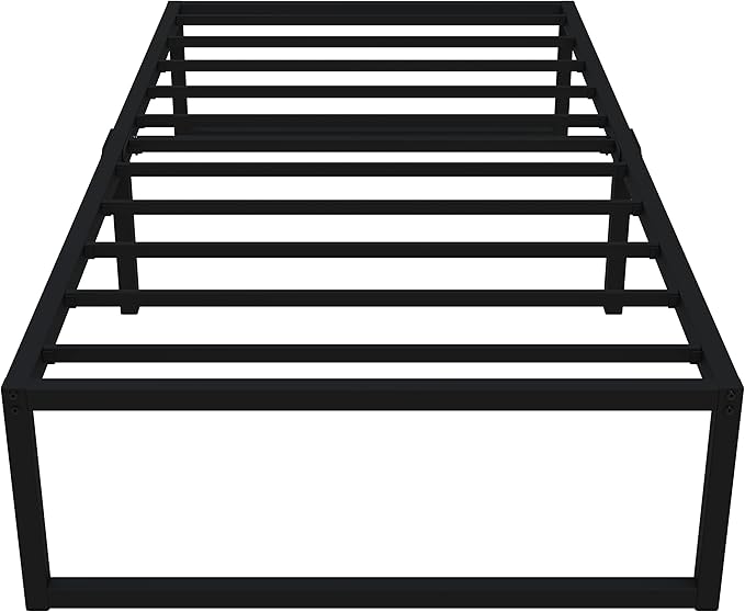 16 Inch Twin XL Bed Frames Heavy Duty Sturdy Metal Platform Bed Frame No Box Spring Needed, Noise Free, Easy Assembly, Black