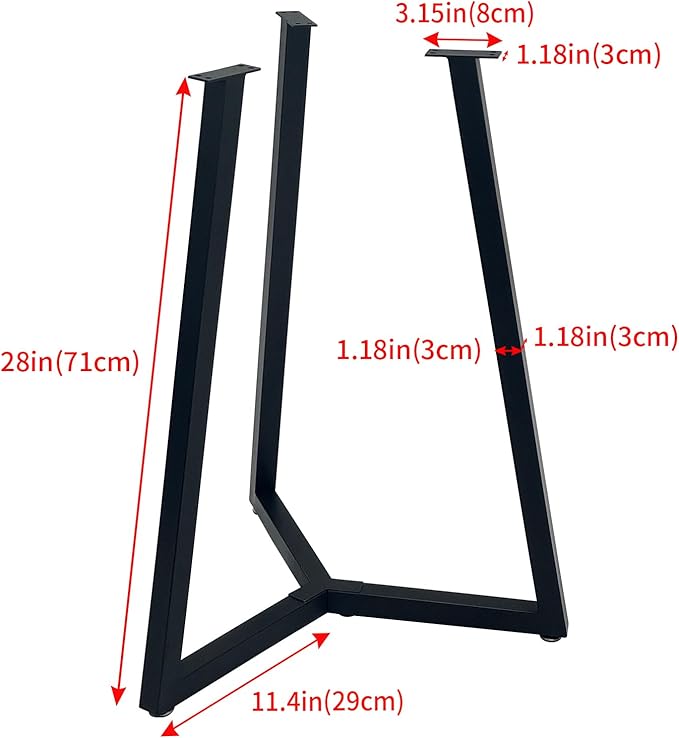 Metal Round Table Legs 28 Inch Coffee Table Legs,Table Base Black Iron Dining Furniture Legs