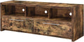 Convenience Concepts Newport Marbella 60 inch TV Stand with Cabinets and Shelves Home_Furniture_and_Decor, Unspecified, Barnwood