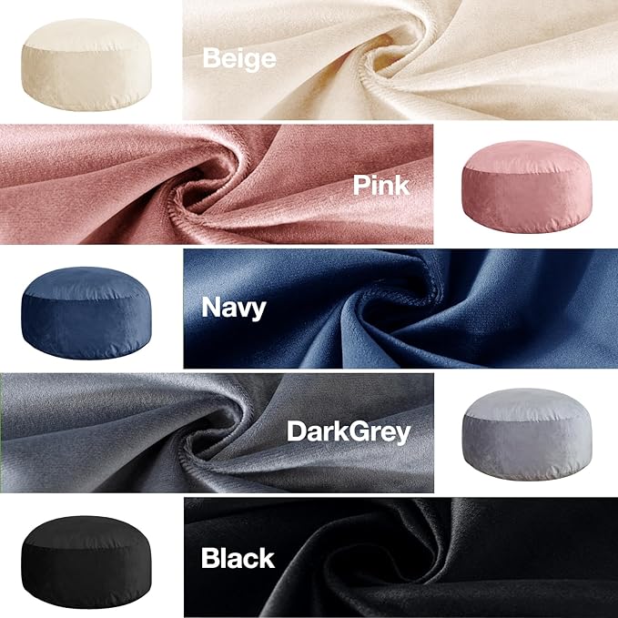 4 Ft Bean Bag Chairs for Adults/Teens with Memory Foam Filling, Comfy Bean Bag Sofa with Filler Included, Soft Dutch Velvet Fabric Beanbags,4 Foot, Navy