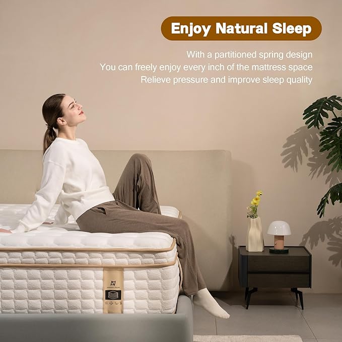 King Size Mattress, 12 Inch Hybrid King Mattress in a Box, Medium Firm Mattresses with Memory Foam & Pocket Springs, Pressure Relief, Cool Fresh Sleep, Enhanced Edge support， 80" x 76"