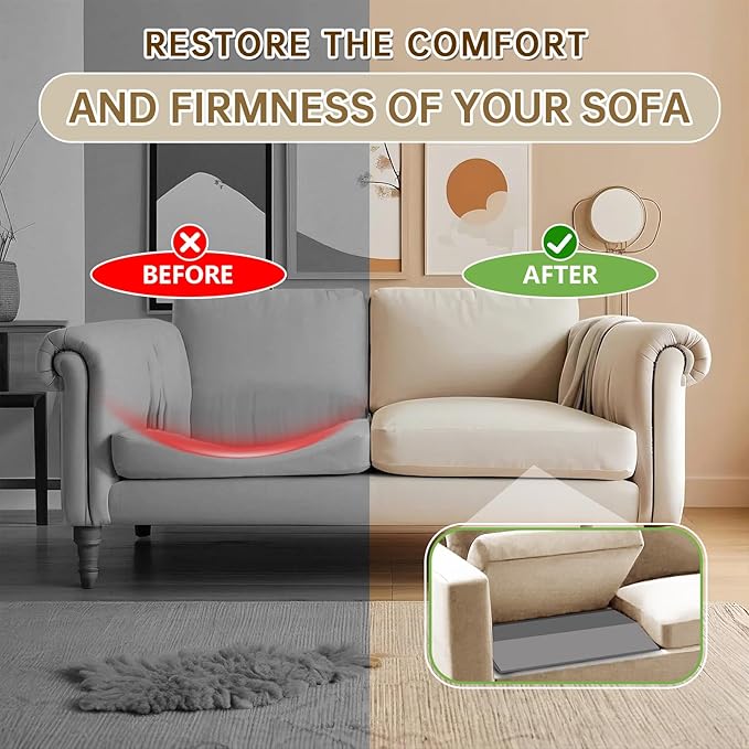 3 Pcs Couch Cushion Support for Sagging Seat High Density Trapezoidal Couch Supports for Sagging Cushions Grey Sofa Cushion Support Under Couch Cushion Support Fixes The Sag Problem