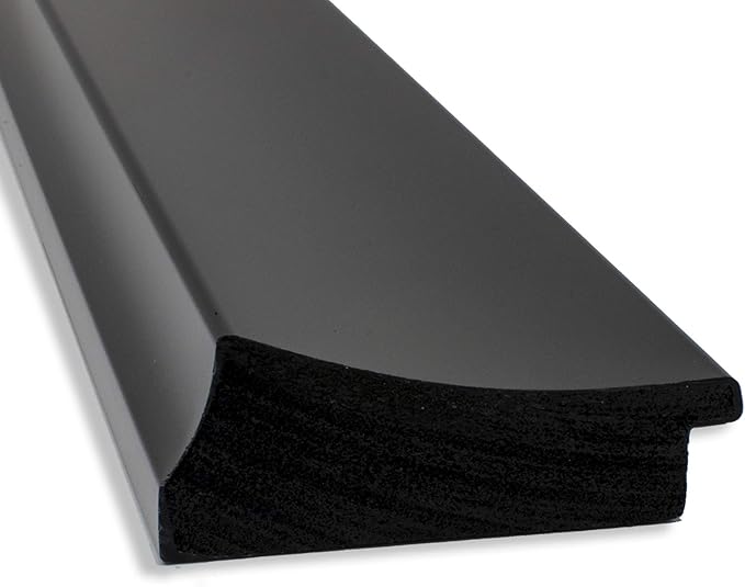 Amanti Art Black Bathroom Mirror for Over Sink, 24x20 Grand Black Narrow Rectangle Vanity Mirror, Small Casual Frame, Hangs Horizonally and Vertically, Bathroom Wall Decor, Beveled Edge