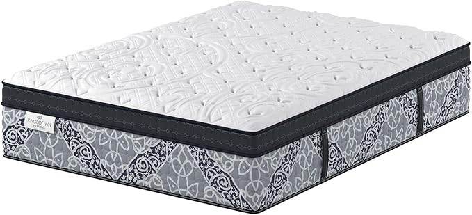 Kingsdown Passions Kelbrooke 16" Ultra Plush Euro Pillow Top Hybrid Mattress Full, Gel Memory Foam Layer Motion Isolation Quilted Top Premium Mattress