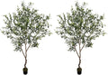 Artificial Olive Tree 7ft(82in,1789leaves) Tall,Faux Olive Tree Indoor Artificial Tree for Modern Home Office Living Room Floor Decor Indoor (2pack)