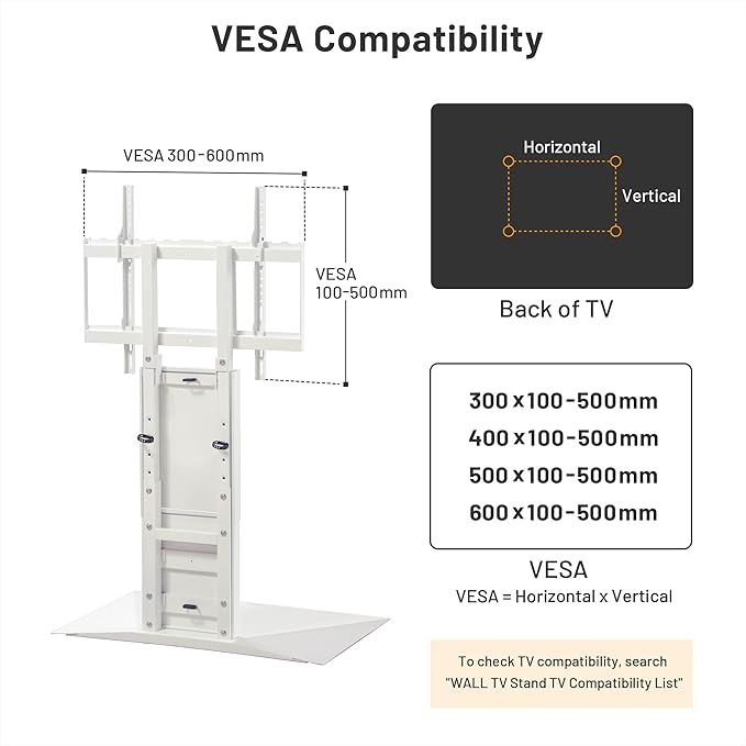 WALL V4 | Sleek Shallow Floor TV Stand for Extra Large 50-100 Inch | Satin Black | for Large Screens | Living Room and Bedroom, Space Saving, Adjustable Mount, No Drill, Japan-Engineered Design