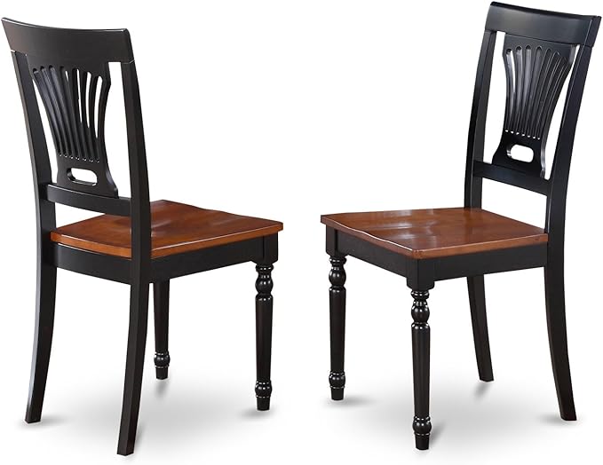 East West Furniture QUPL5-BCH-W 5 Piece Kitchen Table & Chairs Set Includes a Rectangle Dining Table with Butterfly Leaf and 4 Dining Room Chairs, 40x78 Inch, Black & Cherry
