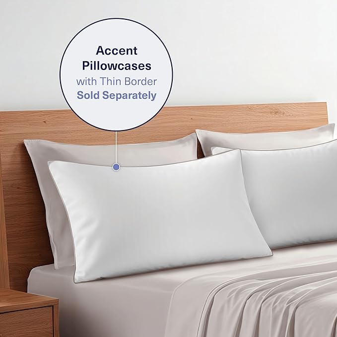 Kickoff Viscose Bamboo Sheets Twin XL Size 3-pc 100% Organic Bamboo Viscose Bed Cooling Sheets Twin XL Size Set Cool Bedding for hot Sleepers Sheet, Flat, Fitted, Pillowcase (Dove Grey, TXL)