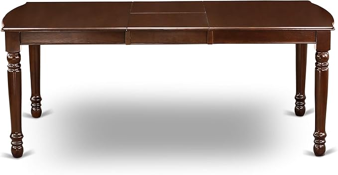 East West Furniture DOCA5-MAH-W 5 Piece Dining Room Table Set Includes a Rectangle Wooden Table with Butterfly Leaf and 4 Kitchen Dining Chairs, 42x78 Inch, Mahogany