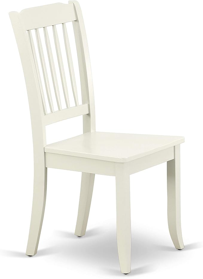 East West Furniture SHDA3-LWH-W 3 Piece Kitchen Table Set for Small Spaces Contains a Round Dining Table with Pedestal and 2 Dining Room Chairs, 42x42 Inch, Linen White