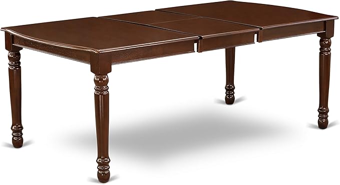 East West Furniture DOCA7-MAH-LC 7 Piece Kitchen Table & Chairs Set Consist of a Rectangle Butterfly Leaf Dining Table and 6 Faux Leather Upholstered Chairs, 42x78 Inch, Mahogany