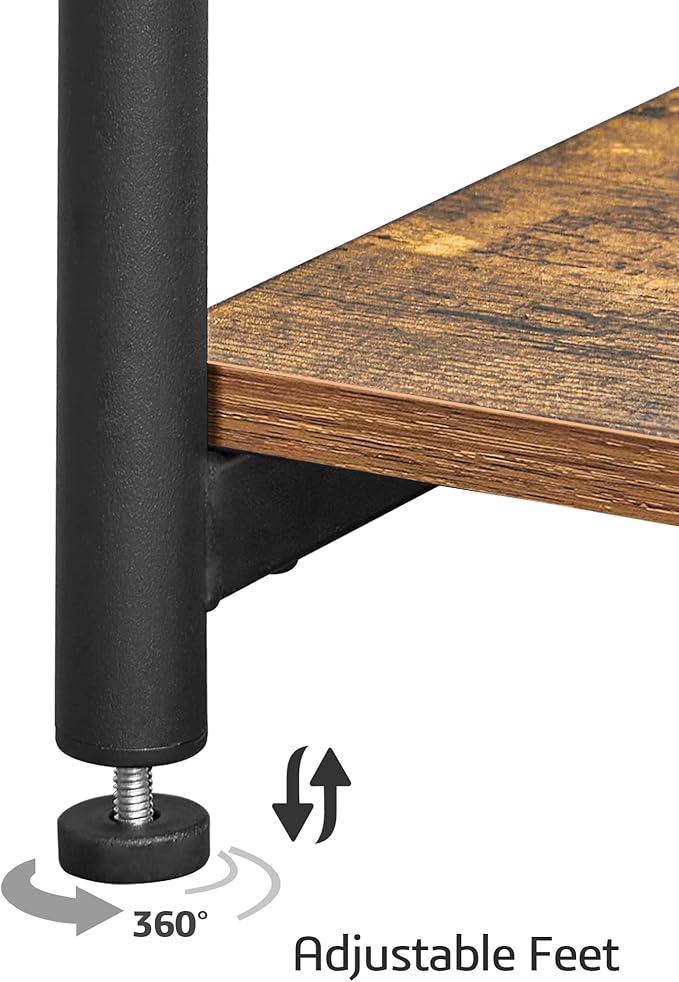 TUTOTAK Night Stand with Charging Station, Set of 2, End Table, Side Table with USB, 21.8”H Nightstand with Storage Shelf, Sofa Couch Table TB01BB029 (2 pcs)