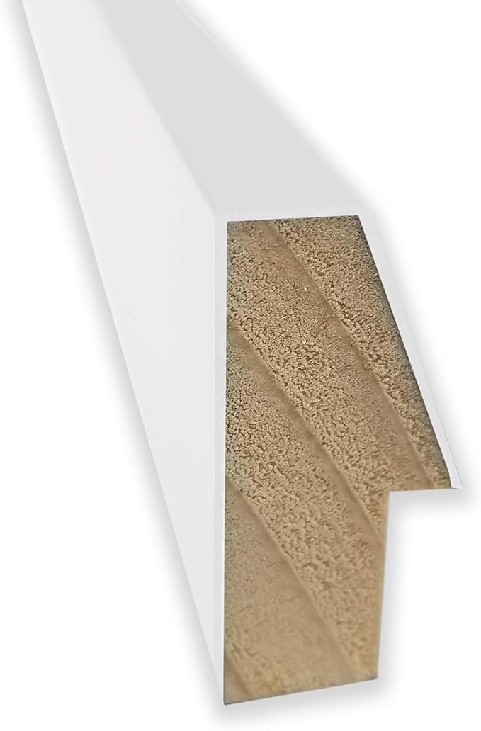 Amanti Art White Bathroom Mirror for Over Sink, 25x37 Lucie White Rectangle Vanity Mirror, Large Modern Wood Frame, Hangs Horizonally and Vertically, Bathroom Wall Decor, Beveled Edge from WI, USA