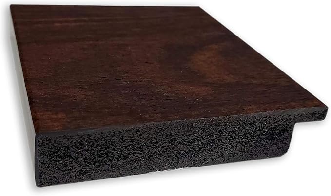 Amanti Art Brown Bathroom Mirror for Over Sink, 25x25 Wildwood Brown Square Vanity Mirror, Medium Rustic Farmhouse Frame, Hangs Horizonally and Vertically, Bathroom Wall Decor, Beveled Edge