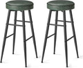 VASAGLE EKHO Collection - Bar Stools Set of 2, Bar Height Bar Stools, Kitchen Counter Stools, Mid-Century Modern Backless Counter Stools, 30-Inch Tall, Kitchen Island Home Bar, Forest Green