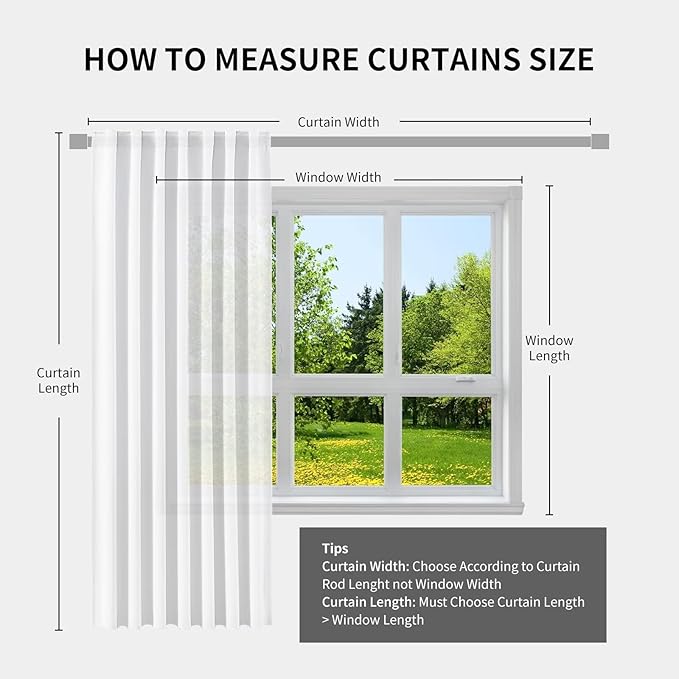 Joydeco Natural Linen Curtains 108 inch Length 2 Panels Set Burg 100% Blackout Patio Door Curtain Room Darkening Sliding Door Curtains Thermal Insulated Back tab Rod Pocket(105x108 inch, Light Grey)