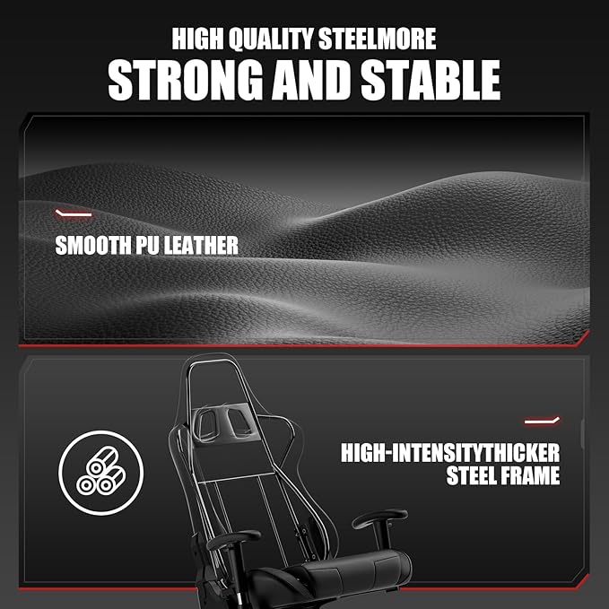 GTRACING Gaming Chair Racing Office Computer Ergonomic Video Game Chair Backrest and Seat Height Adjustable Swivel Recliner with Headrest and Lumbar Pillow Esports Chair (Colorful)