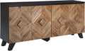 Signature Design by Ashley Robin Ridge Modern Wood Accent Cabinet or TV Stand, Brown & Black