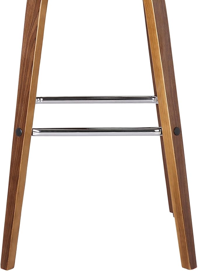 Armen Living Vienna Bar Height Bar Stool Kitchen and Dining, 30" Cream/Walnut, More color/size option