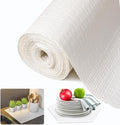 Beautysaid Shelf and Drawer Liner for Kitchen Cabinet, Non Adhesive Non Slip Shelf Paper Waterproof Washable Thickened for Dresser Pantry Shelve Bathroom Protector Liner(White,23.6 in x 10 FT)