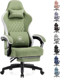 GTPLAYER Gaming Chair, Computer Office Chair with Pocket Spring Cushion, Linkage Armrests and Footrest, High Back Ergonomic Computer Chair with Lumbar Support Task Chair with Footrest