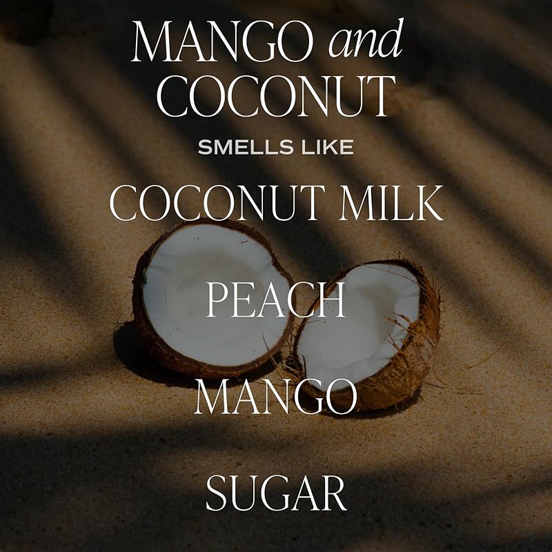 Sweet Water Decor Mango and Coconut Reed Diffuser – Room Decor Aesthetic with Long-Lasting Premium Fragrance of Mango, Pineapple, Orange, Peach, Coconut Milk for 4 Months – Ideal for Home Decor