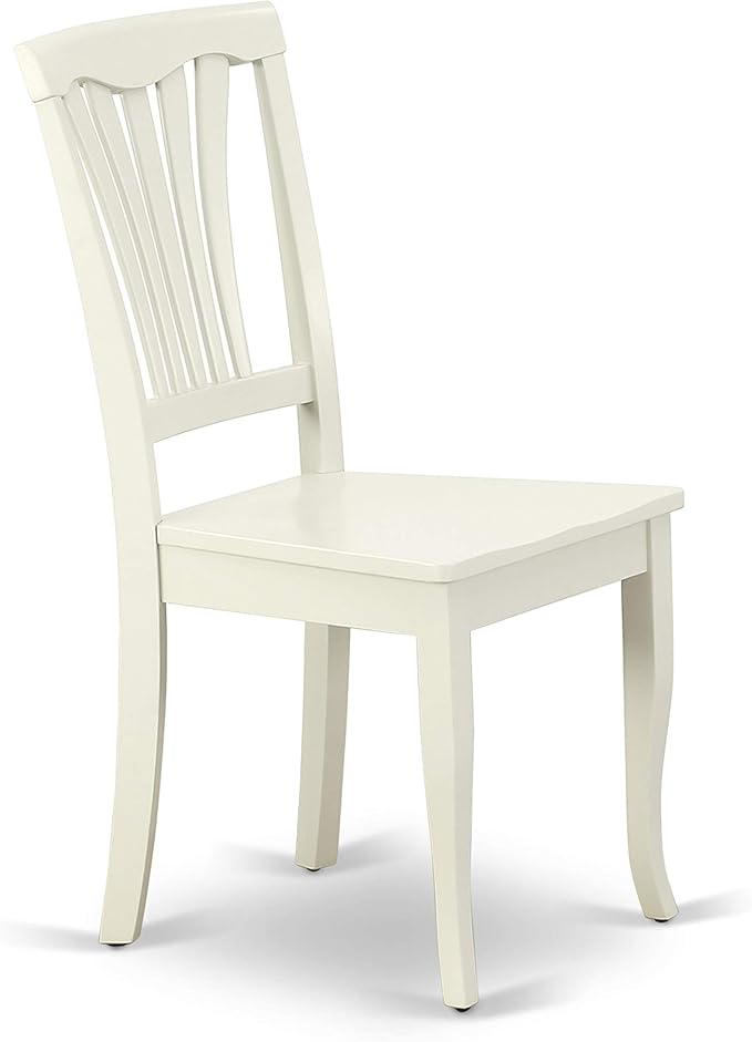 East West Furniture DOAV7-LWH-W 7 Piece Kitchen Table Set Consist of a Rectangle Dining Table with Butterfly Leaf and 6 Dining Room Chairs, 42x78 Inch, Linen White