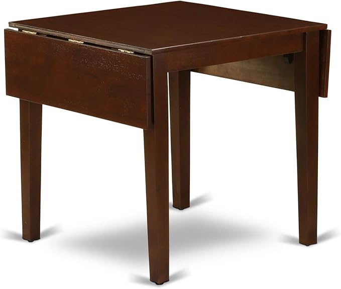 East West Furniture NDGR3-MAH-W 3 Piece Modern Dining Table Set Contains a Rectangle Wooden Table with Dropleaf and 2 Kitchen Dining Chairs, 30x48 Inch, Mahogany