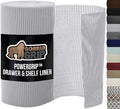 GORILLA GRIP powerGRIP Drawer Shelf and Cabinet Liner, Thick Strong Hold, Non-Adhesive Liners Protect Kitchen Cabinets and Cupboard, Bathroom Drawers, Easy Install, Breathable Mat, 20" x30' Light Gray