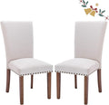 COLAMY A420-FBEI-4 Dining Chairs, Set of 2, Beige
