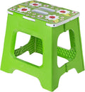 Vigar Compact Step Stool Foldable, 12-1/2-inch Step Stools for Adults up to 330 Pound, Lightweight Stool, Non-Slip Folding Step Stool, Ladybug on Top