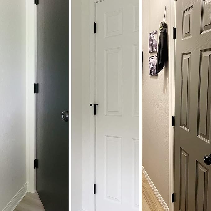30 Pack Rounded Matte Black Door Hinges 3.5 Inch 5/8" Radius Interior 3 1/2" Flat Iron Bifold Residential Standard Bedroom Indoor for Doors 3 ½"Hardware Control House Home Decor Essentials Accessories