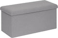 Foldable Storage Ottoman Bench-Footrest Stools for Living Room, Apartment-Multi-Functional Chair with Hidden Compartment, Grey