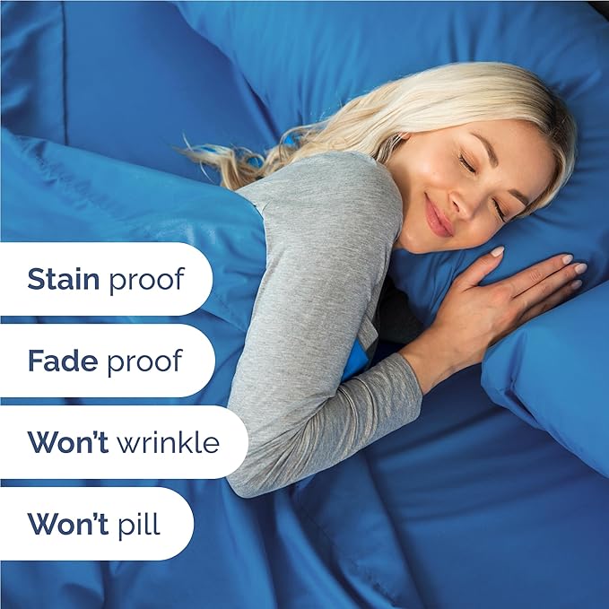 Full Size 4 Piece Sheet Set - Comfy Breathable & Cooling Bed Sheets Set - Hotel Luxury Bedding for Women, Men, Kids, Teens, Boys & Girls - Deep Pockets, Soft and Wrinkle Free - Oeko-Tex - Royal Blue