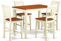 East West Furniture YAVN5-WHI-W 5 Piece Kitchen Counter Set Includes a Rectangle Dining Room Table and 4 Dining Chairs, 30x48 Inch, Buttermilk & Cherry