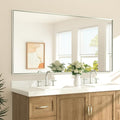 TETOTE Brushed Nickel Vanity Mirror for Bathroom 72" x 36" Beveled Frame Rectangle Bathroom Mirror for Over Sink Brushed Nickel, Tempered Glass, Stronger Frame, Modern Farmhouse Bedroom, Entryway