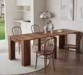 KEIKI 20"-118.5" L Extendable Foldable Dining Room Table for 1-10 People, Wood Multifunctional Rectangle Expandable Console Kitchen Living Meeting Room Furniture, 6 Tabletop Length Options, Walnut