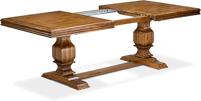 NKFL7-AWA-04-7-Piece Dining Table Set Consists of a Breakfast Table and 6 Light Tan Linen Fabric Dining Chairs with Padded Chair Back - Antique Walnut Finish.