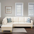 L-Shaped Sectional Sofa, Modern Sectional Couches Home Sofas for Living Room with Movable Chaise, Modular Living Room Sets Furniture for Apartment Bedroom & Office, White