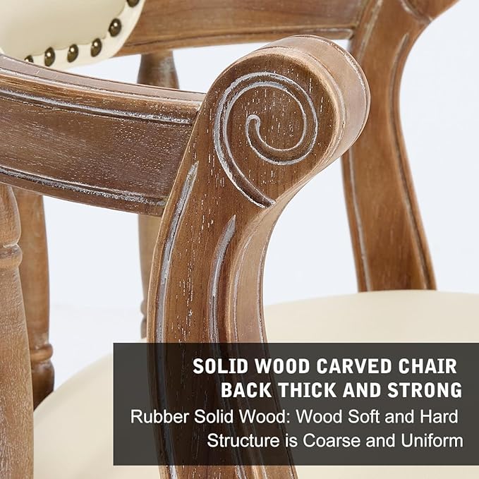 Cow top Leather Wooden Bar Stools, 360 Degree Swivel Bar Height Chair with Backs for Home Kitchen Counter, Morden Chair Barstools (Retro-Beige, Bar Height-Seat Height 29.5”)